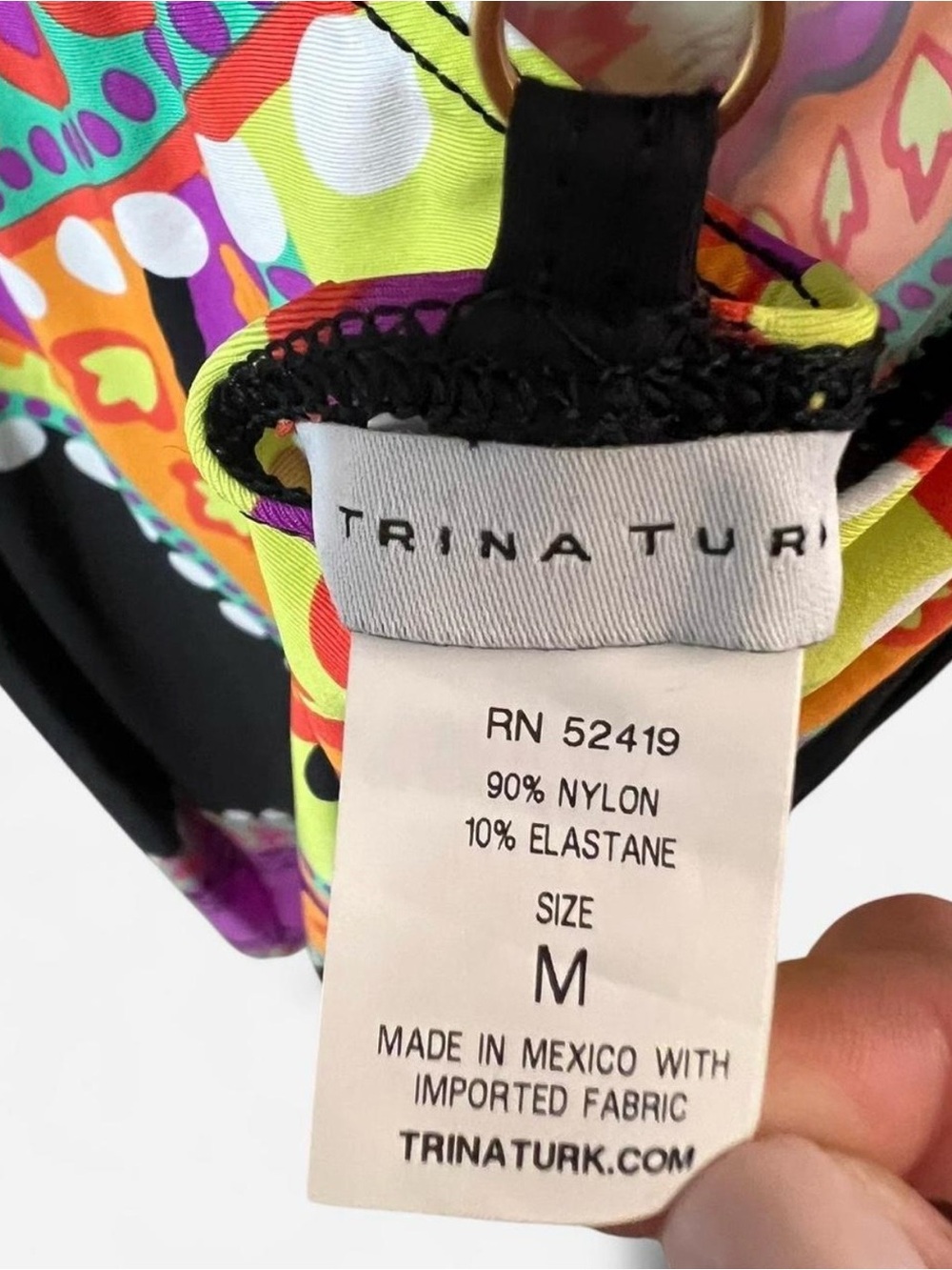 Trina Turk Nuevo Sol Colorful Bold Print Maxi Dress Resort Vacation Size Medium - Picture 7 of 7